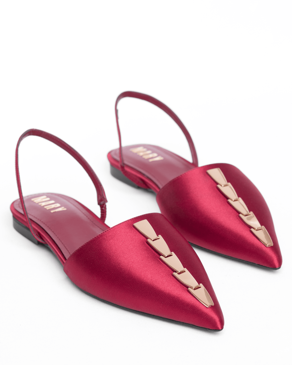 Leopar Desenli Sivri Burun Düşük Topuklu Slingback Babet - Mary Shoes