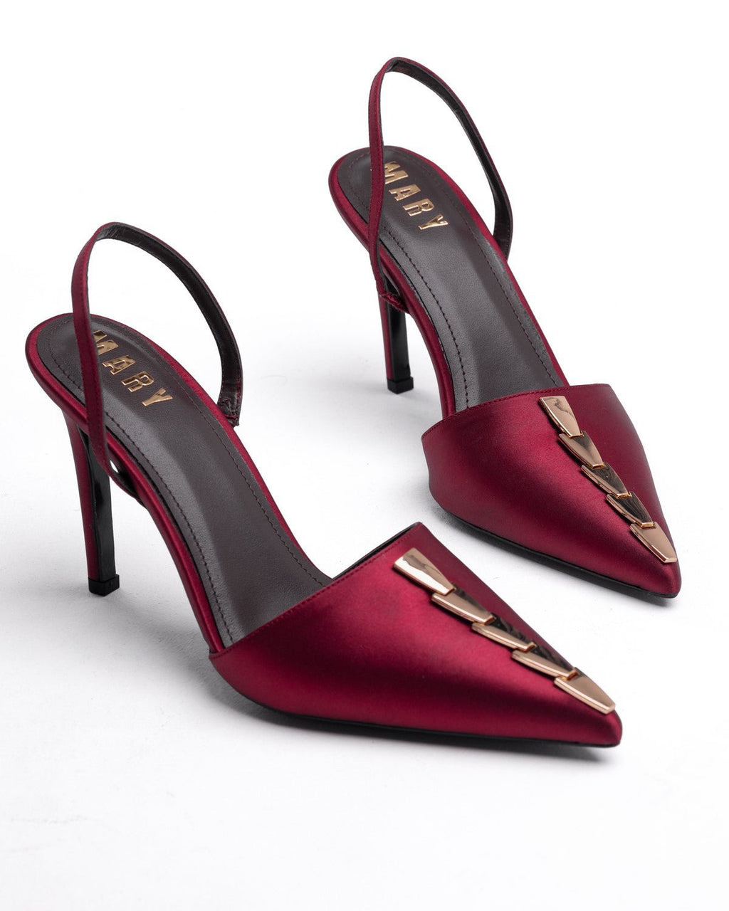 Mary Arkası Açık Sivri Burun Metal Detaylı Kadın Ayakkabı - Mary Shoes