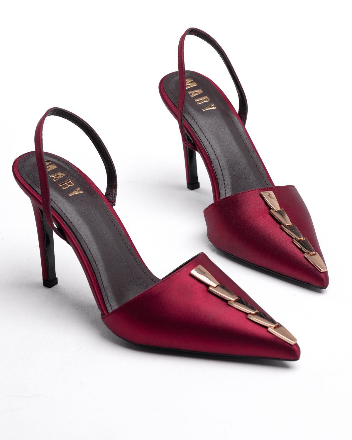 Mary Arkası Açık Sivri Burun Metal Detaylı Kadın Ayakkabı - Mary Shoes