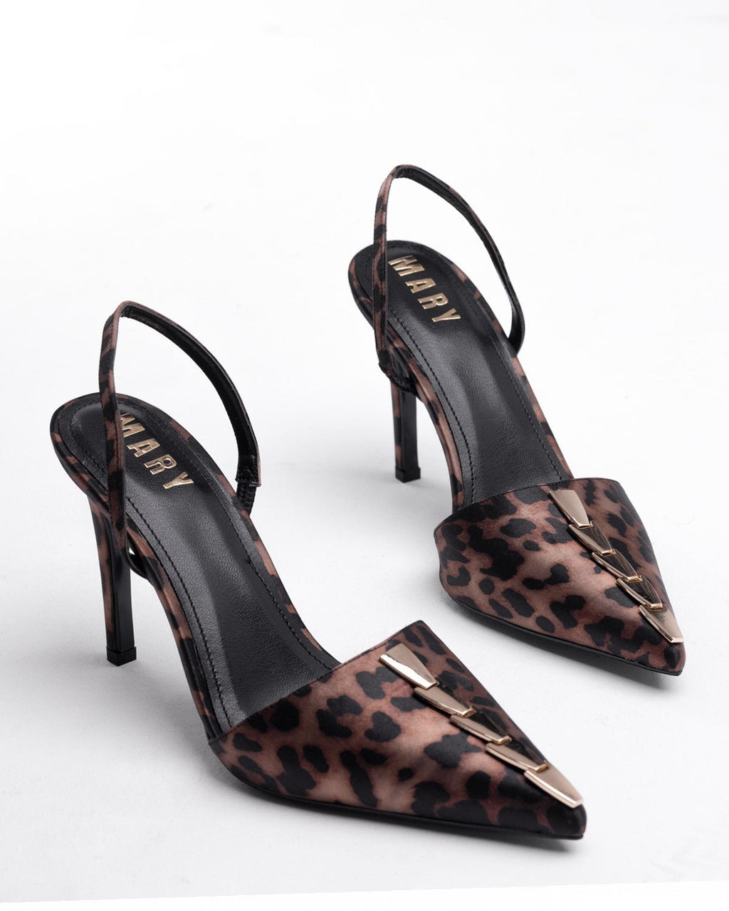 Mary Arkası Açık Sivri Burun Metal Detaylı Kadın Ayakkabı - Mary Shoes