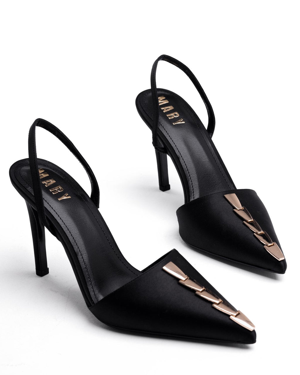 Mary Arkası Açık Sivri Burun Metal Detaylı Kadın Ayakkabı - Mary Shoes