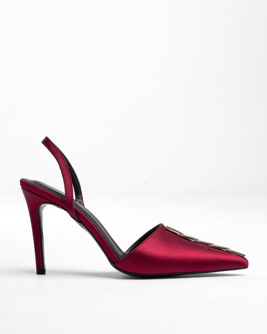 Mary Arkası Açık Sivri Burun Metal Detaylı Kadın Ayakkabı - Mary Shoes