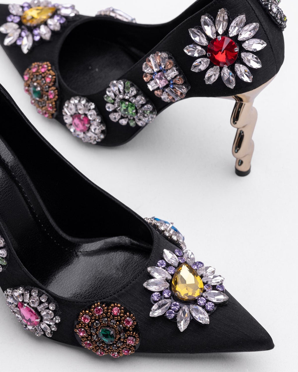 Mary Doğal Taşlı Zikzak Topuklu Ayakkabı - Mary Shoes
