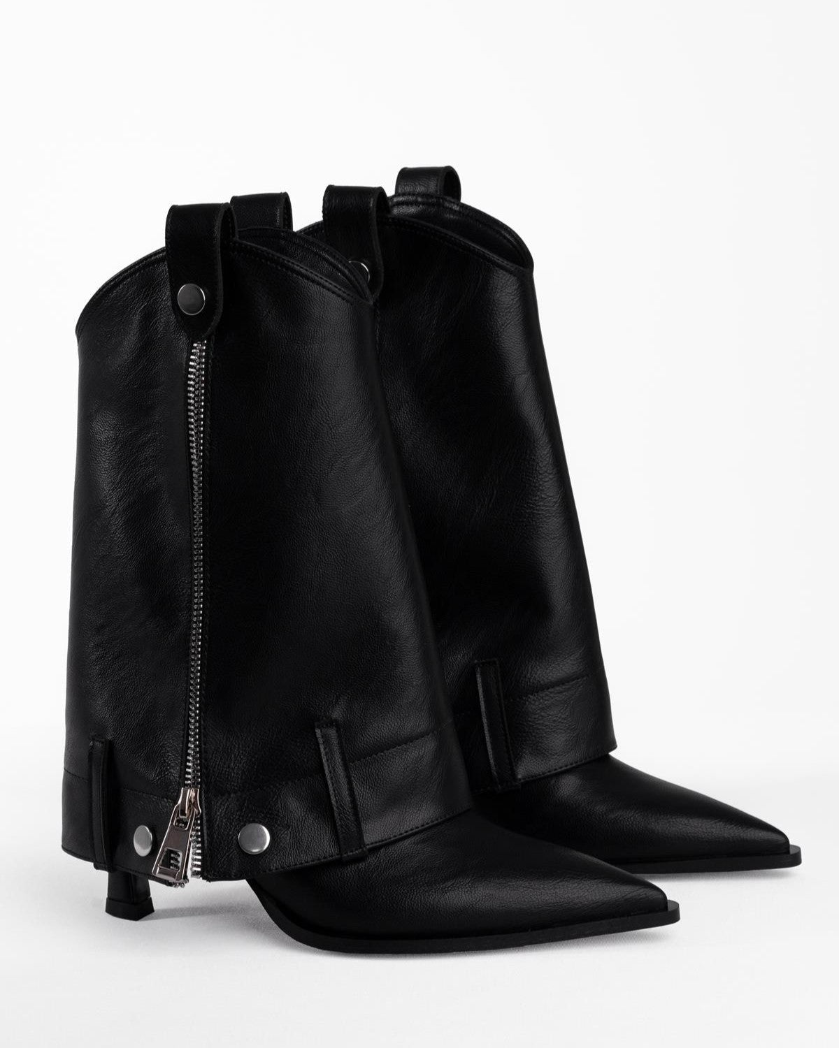 Mary Fermuarlı Western Tarzı Kadın Çizme - Mary Shoes