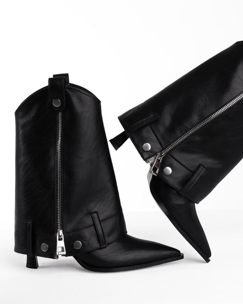 Mary Fermuarlı Western Tarzı Kadın Çizme - Mary Shoes