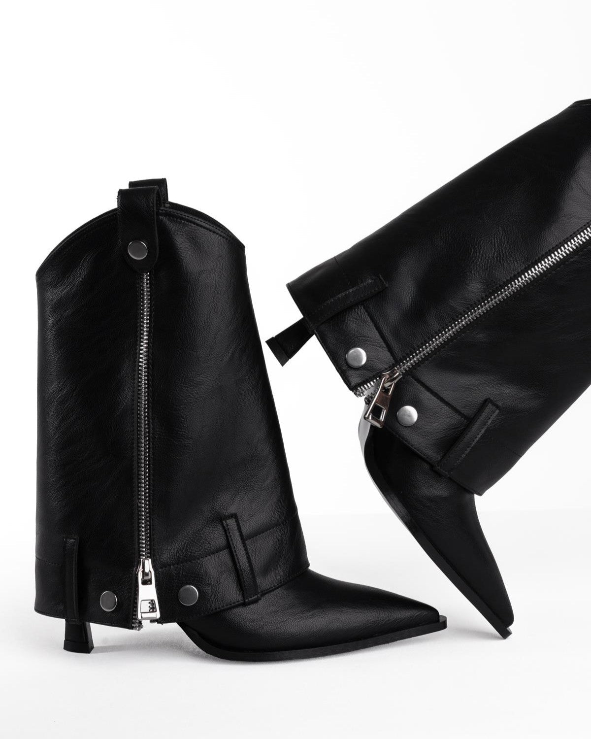 Mary Fermuarlı Western Tarzı Kadın Çizme - Mary Shoes