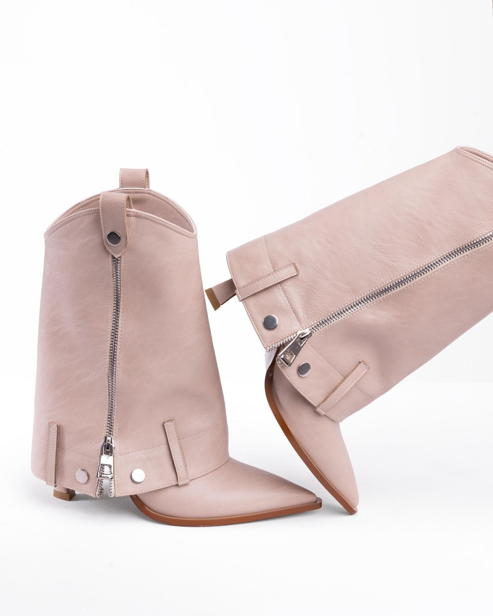 Mary Fermuarlı Western Tarzı Kadın Çizme - Mary Shoes