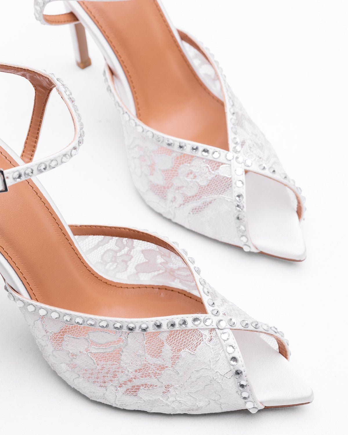 Mary Kristal Taşlı Dantel Kadın Ayakkabı - Mary Shoes