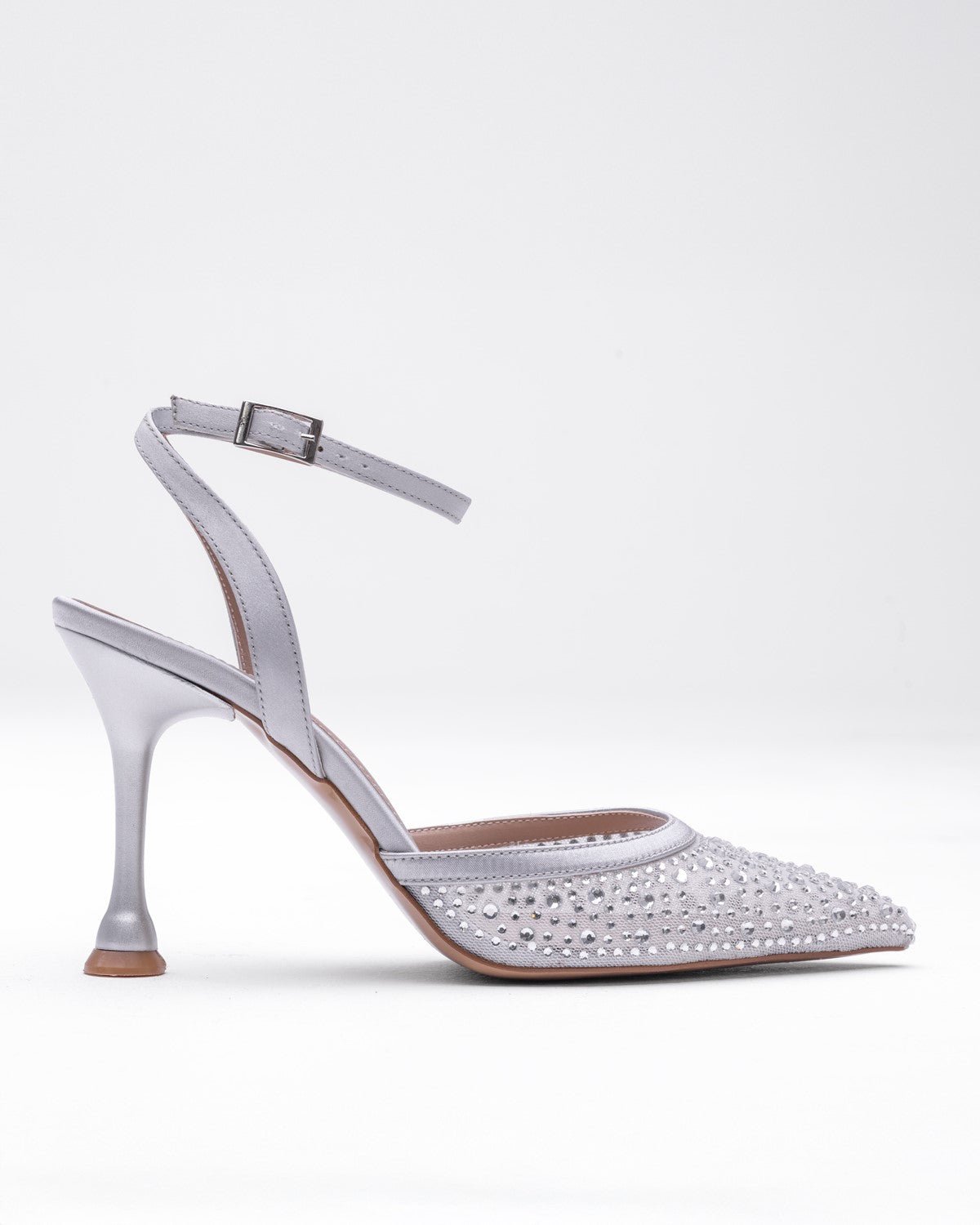 Mary Night Parlak Taşlı Bilekten Kemerli Parti Stilettosu - Mary Shoes