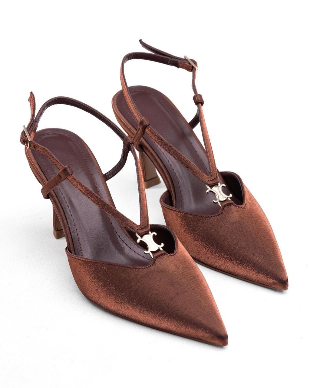 Mary Saten Kumaş Çapraz Bantlı Gece Ayakkabısı - Mary Shoes