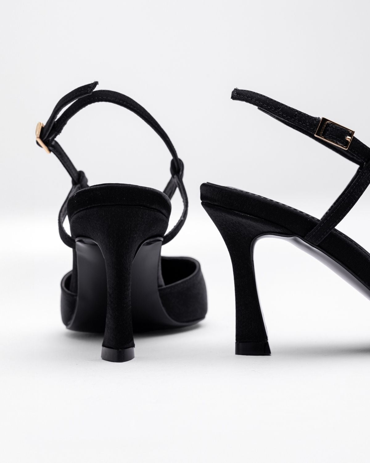 Mary Saten Kumaş Çapraz Bantlı Gece Ayakkabısı - Mary Shoes