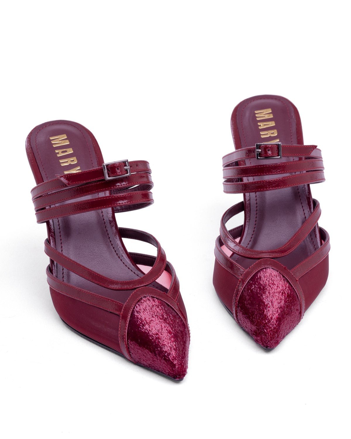 Mary Tüy Detaylı Abiye Topuklu Ayakkabı - Mary Shoes