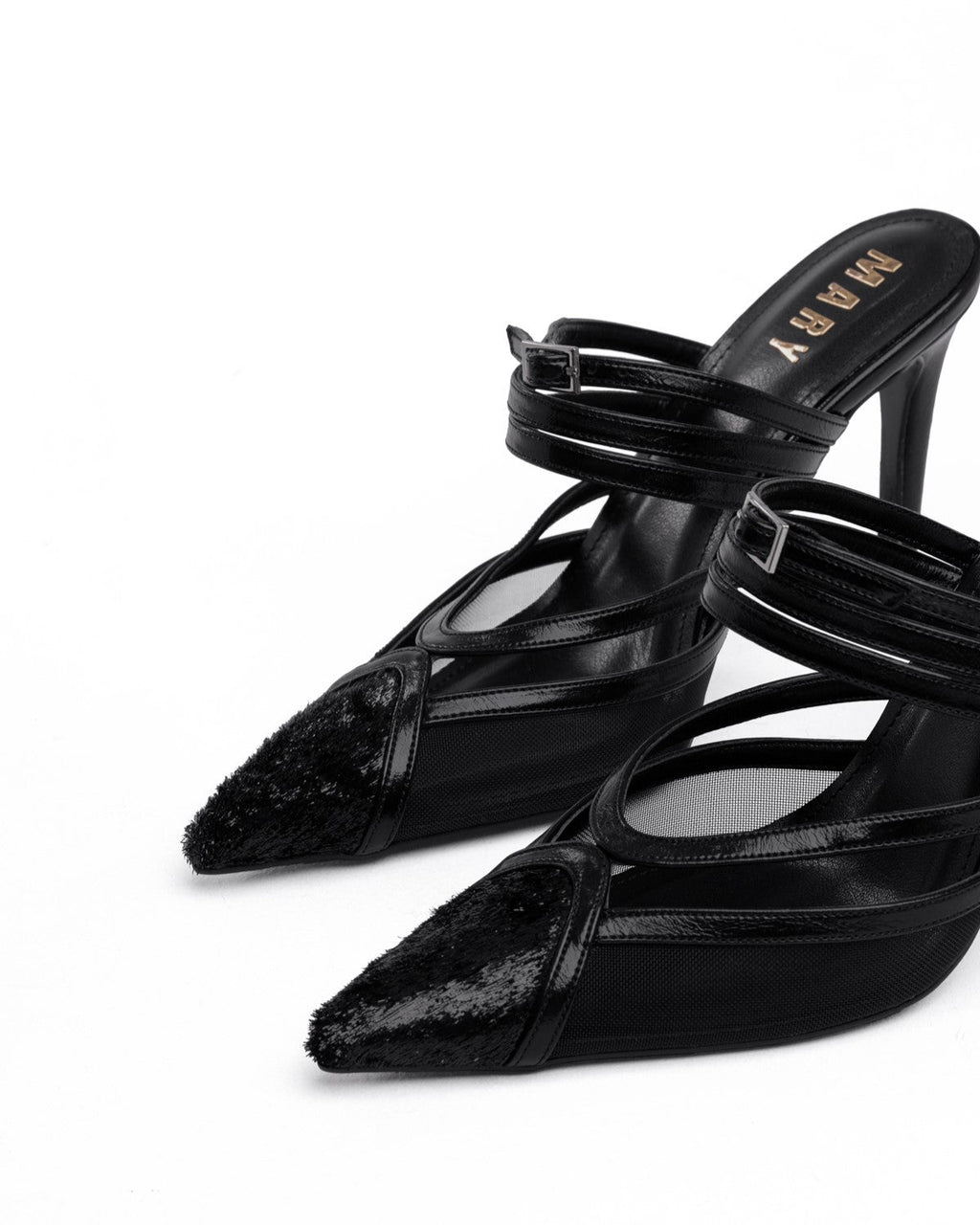 Mary Tüy Detaylı Abiye Topuklu Ayakkabı - Mary Shoes