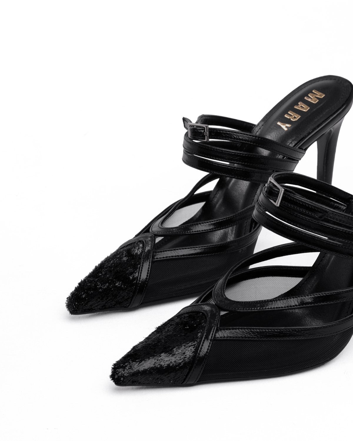 Mary Tüy Detaylı Abiye Topuklu Ayakkabı - Mary Shoes