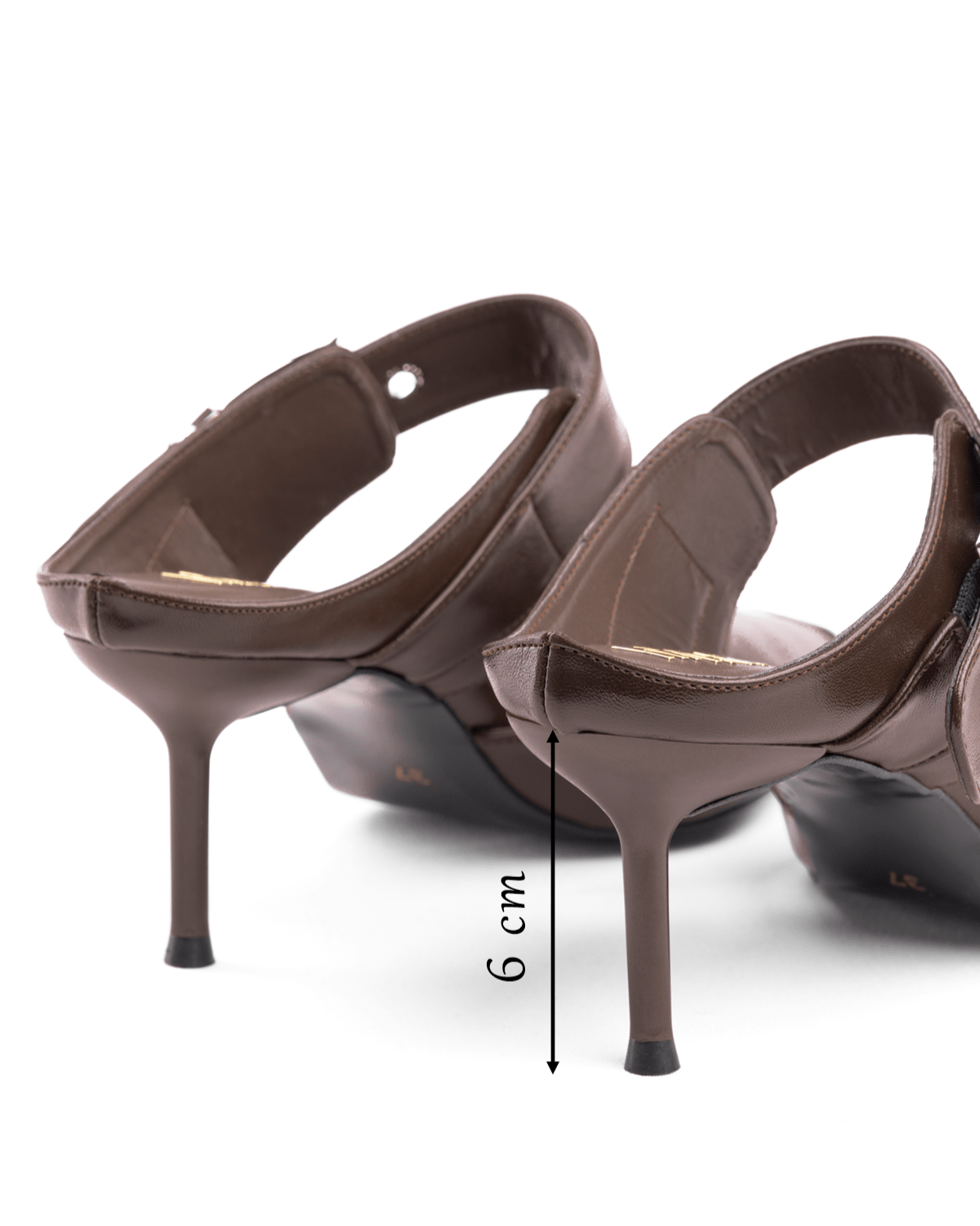 Metal Uç Detaylı İnce Topuklu Tokalı Mule Ayakkabı - Mary Shoes