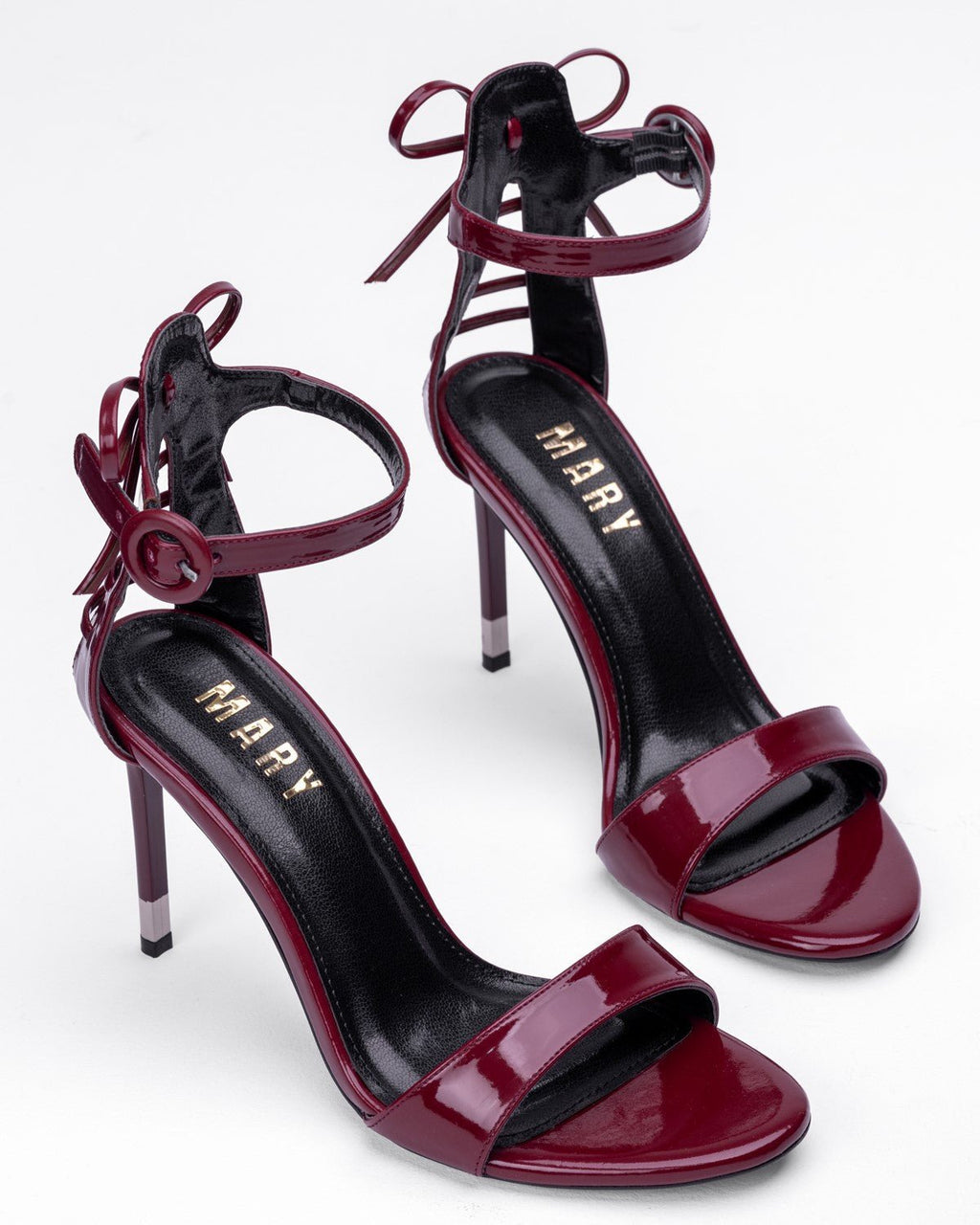 Rugan Arkası Bağcıklı Topuklu Sandalet - Tek Bantlı Kadın Ayakkabısı - Mary Shoes