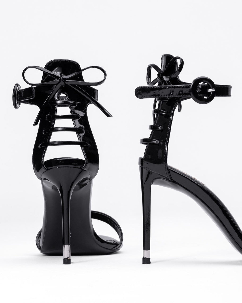 Rugan Arkası Bağcıklı Topuklu Sandalet - Tek Bantlı Kadın Ayakkabısı - Mary Shoes