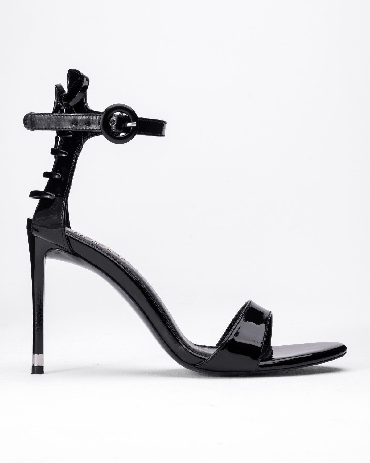 Rugan Arkası Bağcıklı Topuklu Sandalet - Tek Bantlı Kadın Ayakkabısı - Mary Shoes