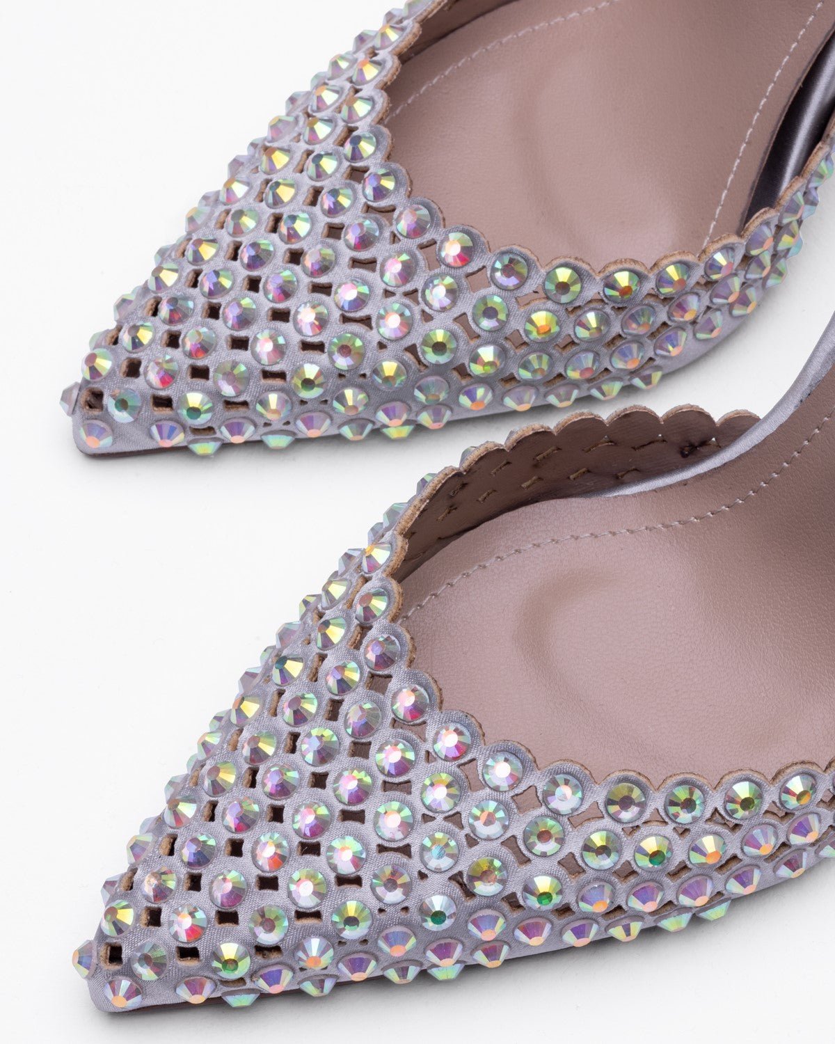 Taşlı Abiye Ayakkabı - Bilekten Bağlı Kadeh Topuk - Mary Shoes