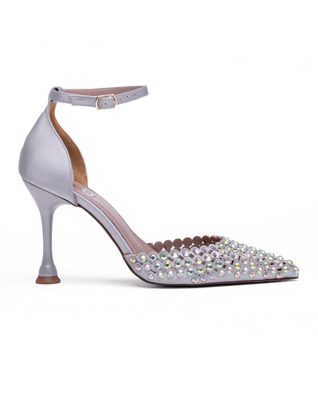 Taşlı Abiye Ayakkabı - Bilekten Bağlı Kadeh Topuk - Mary Shoes