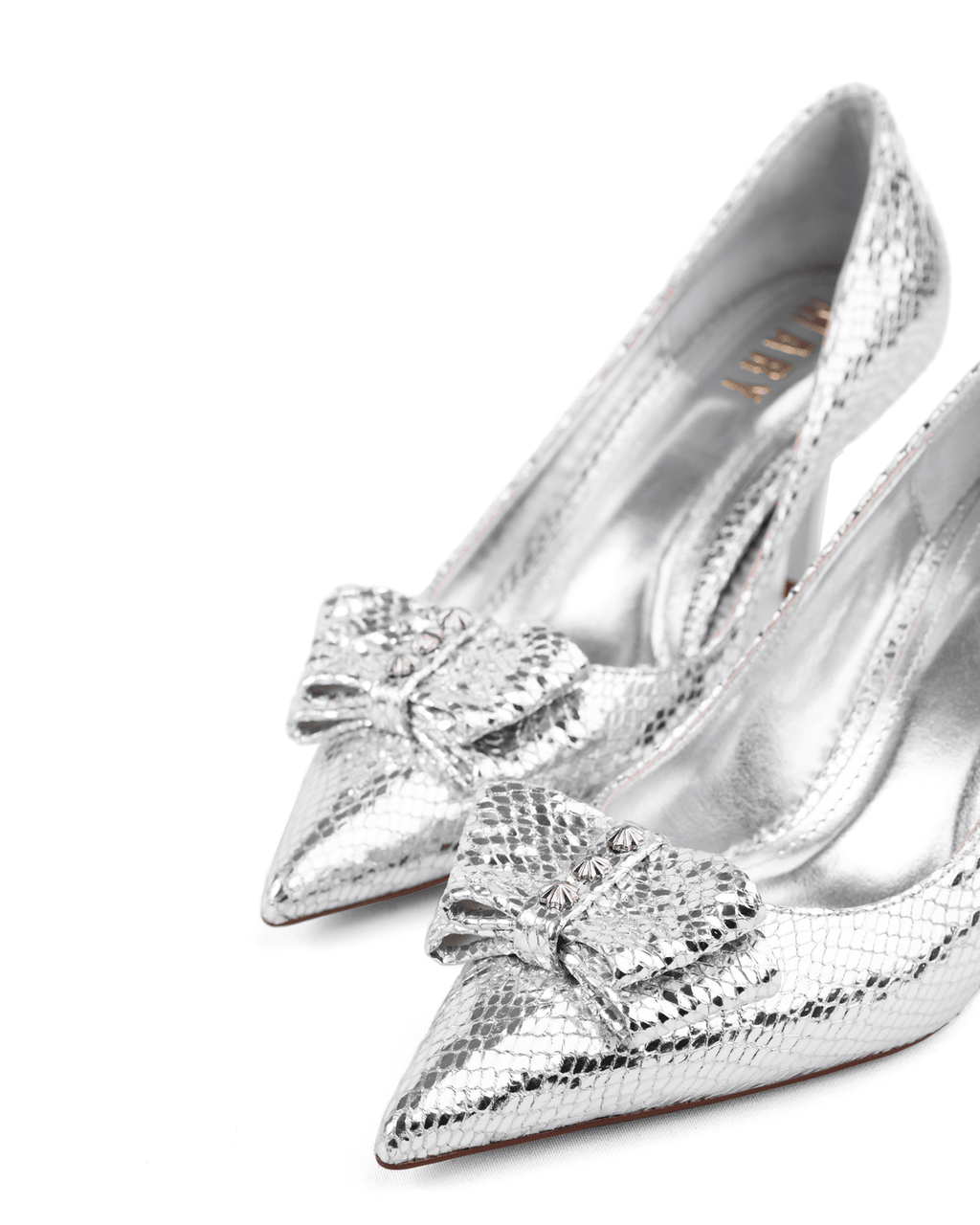 Yılan Desenli Fiyonklu Stiletto Topuk Ayakkabı - Mary Shoes